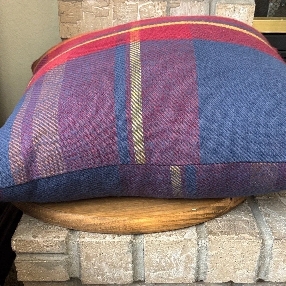Sonoma Oversized Fall Plaid Square Throw Pillow (Red, Orange, Blue, Purple) 20